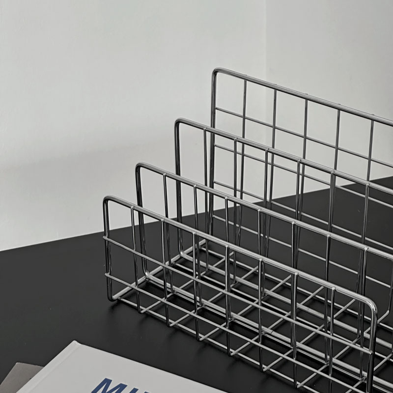 楽天市場】シルバー スチール ブックスタンド マガジンラック【ART OF