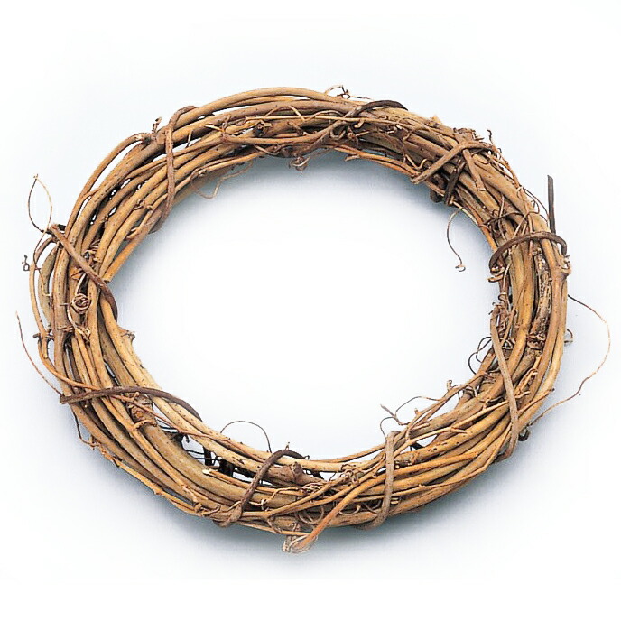 楽天市場】ナチュラルつるリース 直径200mm 【 クリスマス リース 工作