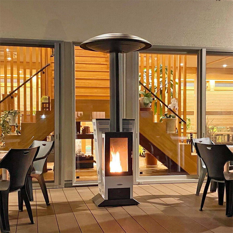 楽天市場】無電源ペレットストーブ パティオヒーター HOT SPOT 13