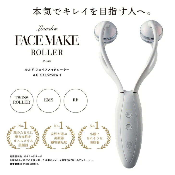 楽天市場】ルルド フェイスメイクローラー AX-KXL5250wh ツインズ美顔