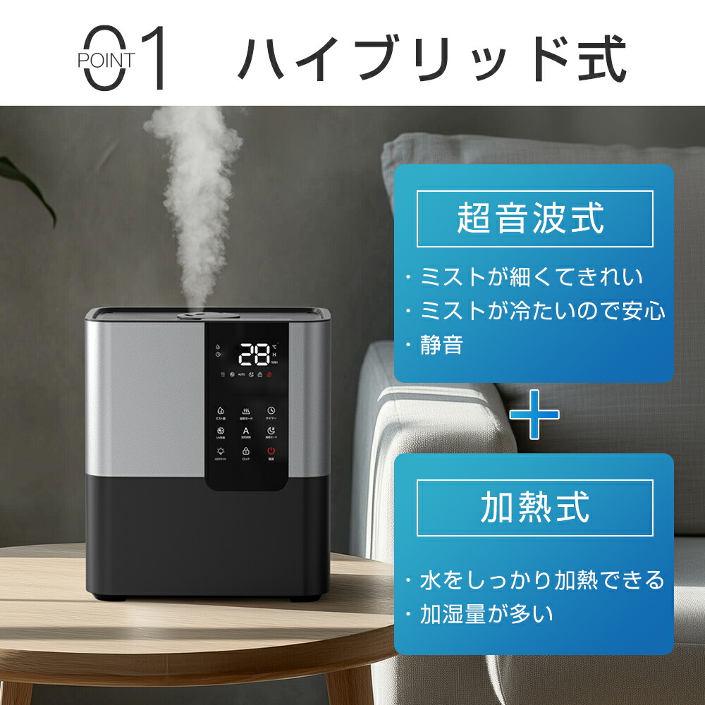 楽天市場】【楽天スーパーSALE限定特価！】加湿器 大容量 加湿器 卓上
