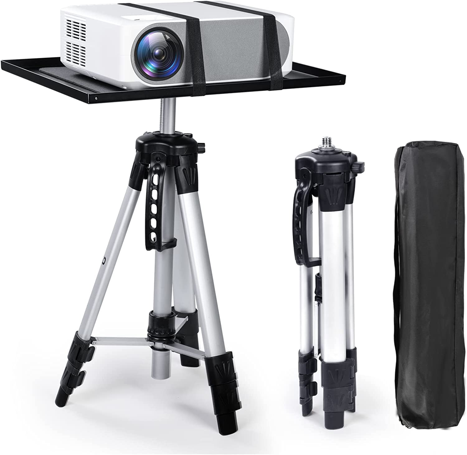 楽天市場】プロジェクター台 三脚式 プロジェクタースタンド 3段階 高