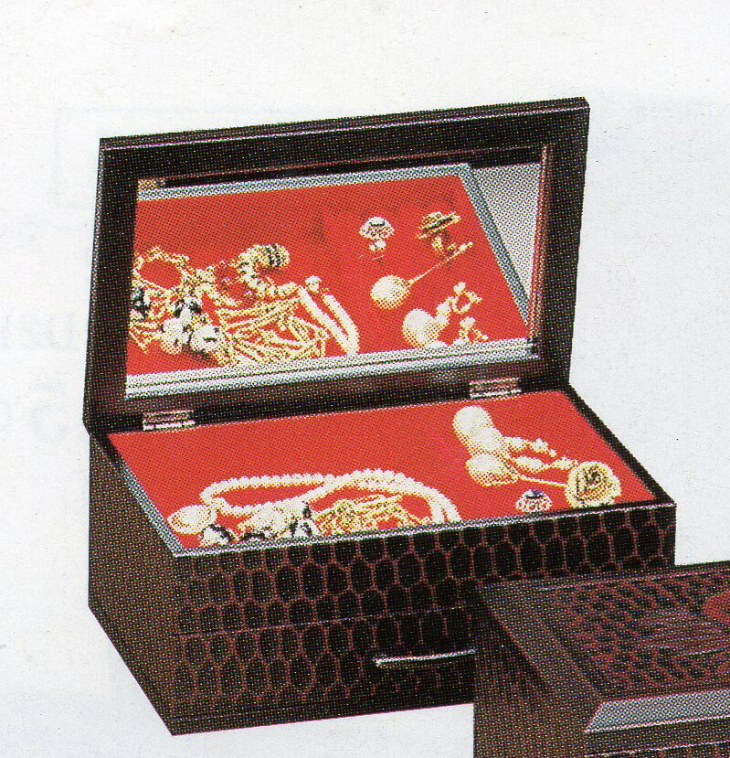 楽天市場】木製 宝石箱 鎌倉彫 鏡付き ほ-19 ジュエリーボックス