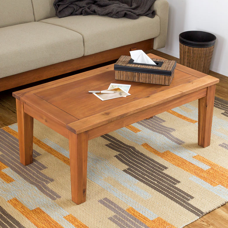 楽天市場】センターテーブル 木製 送料無料 天然木 テーブル ロー