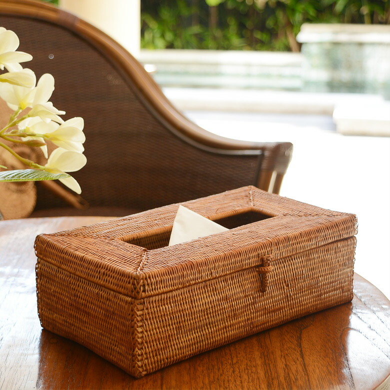 楽天市場】アタ製ティッシュケースカバー ハイクオリティ バリ雑貨