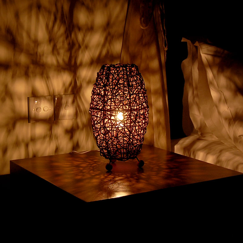 楽天市場】アジアン照明 ラタン編みコクーン アジアン ランプ S