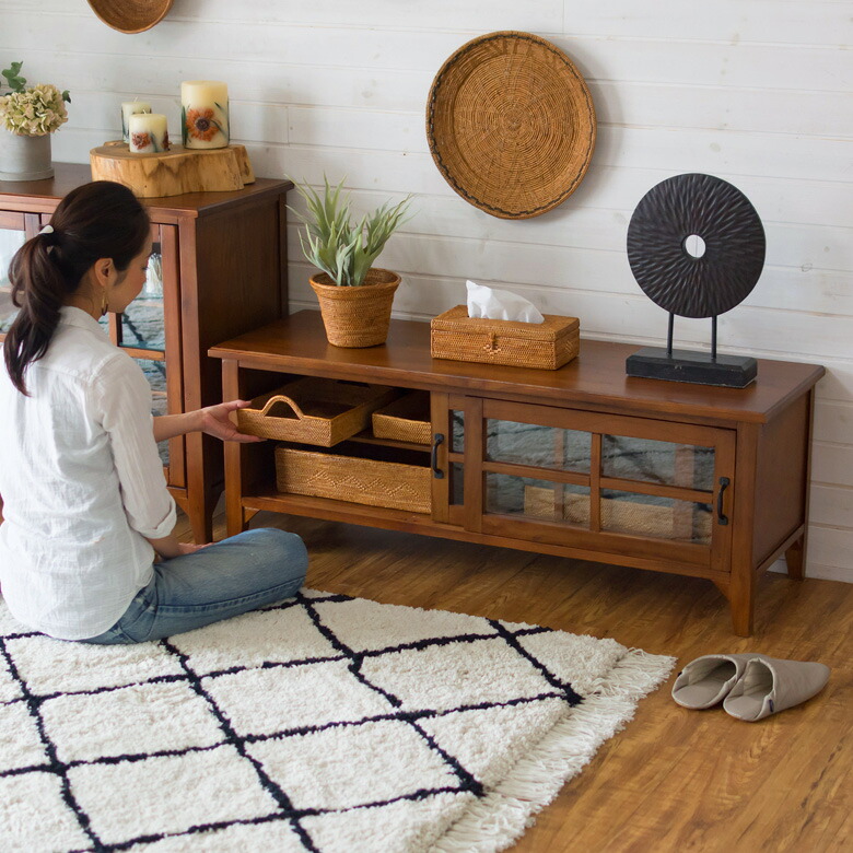 楽天市場】ローボード テレビ台 木製 幅120cm 扉付き テレビラック