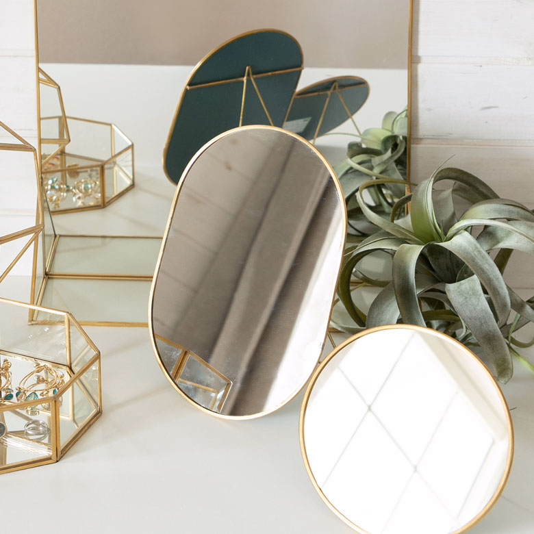 楽天市場】スタンドミラー オーバル型 Brass ブラス 真鍮フレーム 鏡