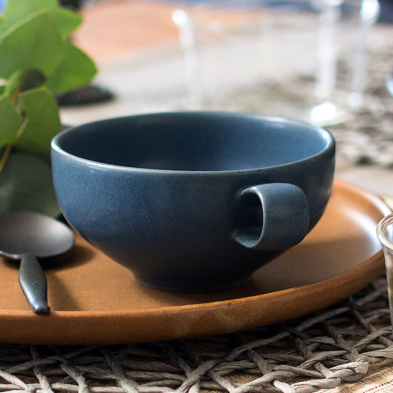 楽天市場】スープカップ 径14.9cm 陶器製 取っ手付き スープマグ 食器