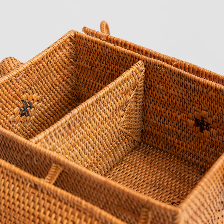 楽天市場】アタ製カゴバッグ コスメバッグS カゴバッグ 収納バスケット