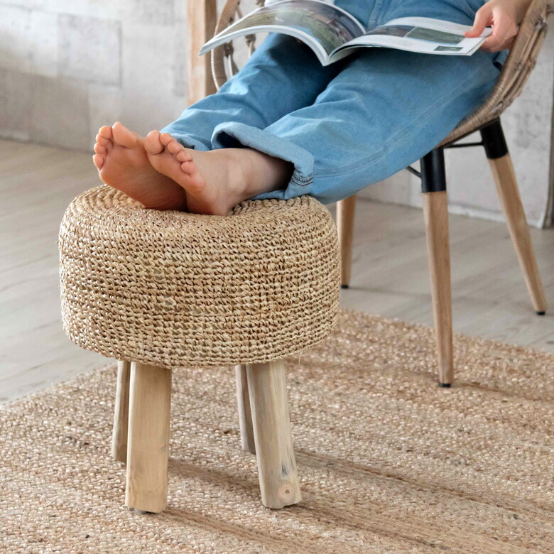 楽天市場】スツール 椅子 イス 天然素材 ラフィア W 39cm D 39cm H