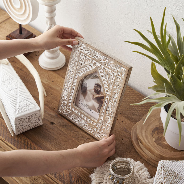 楽天市場】フォトフレーム 写真立て 木彫り 木製 マンゴーウッド