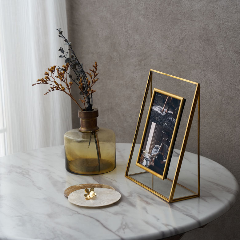 楽天市場】【SALE期間限定10%OFF】 ガラスと真鍮 フォトフレームBrass