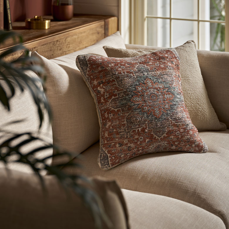 楽天市場】クッションカバー メダリオン柄 正方形 四角 約 W 45cm D