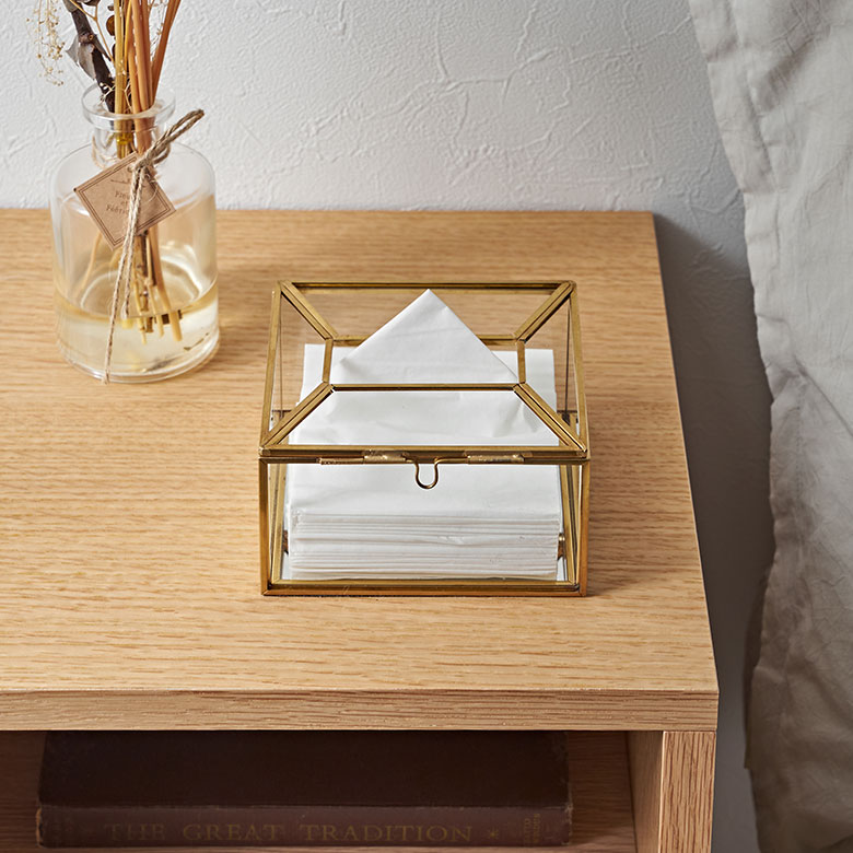 楽天市場】ティッシュケース ティッシュボックス ハーフ サイズ ガラス