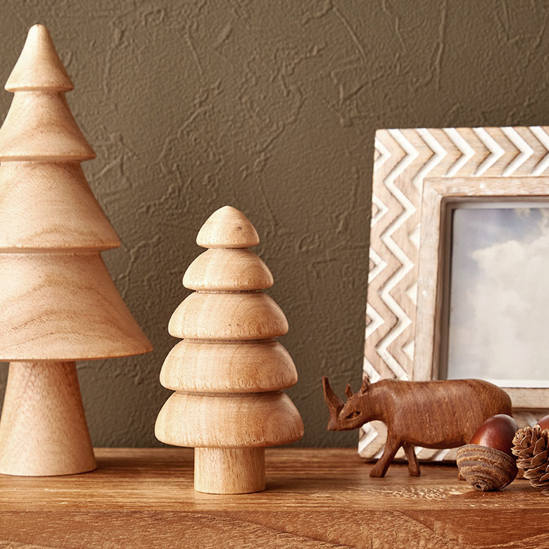 楽天市場】ツリー オブジェ 木製 Sサイズ W6.3×D6.3×H12cm クリスマス