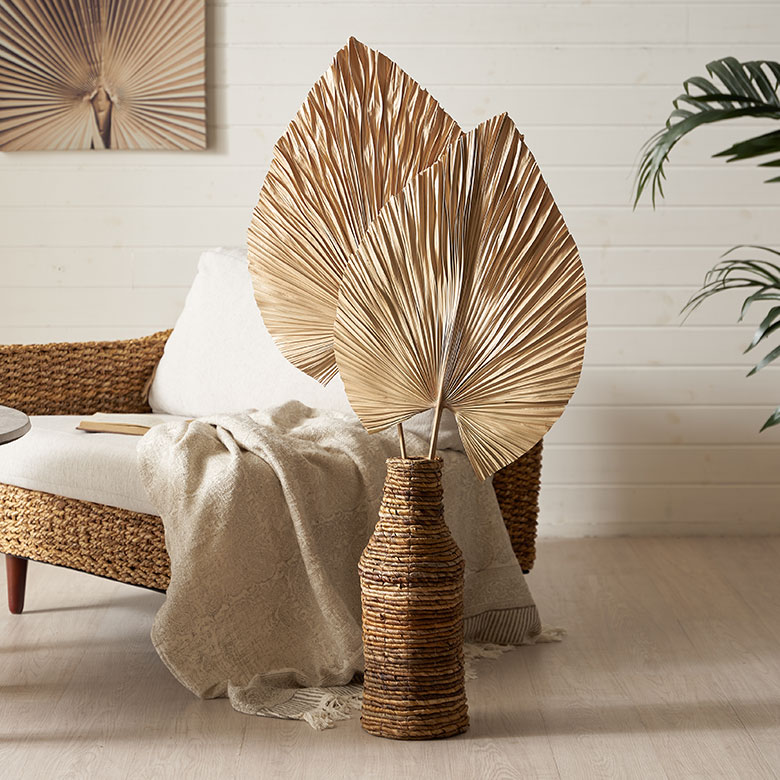 楽天市場】花瓶 おしゃれ フラワーベース 枝物 自然素材 アバカ ドライ