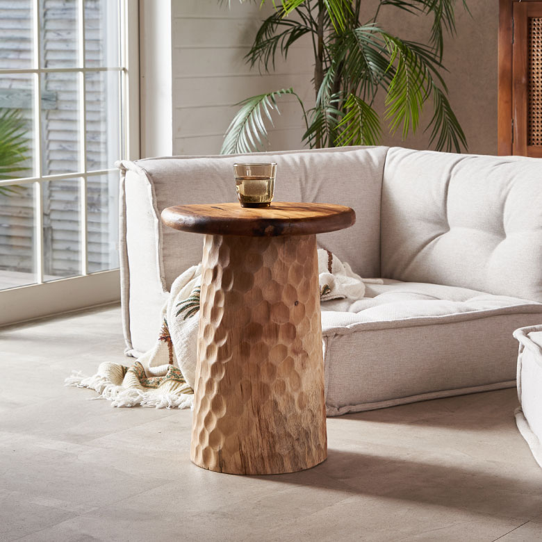 楽天市場】コーヒーテーブル ミニ 天然木 テーブル ウッド 丸 おしゃれ