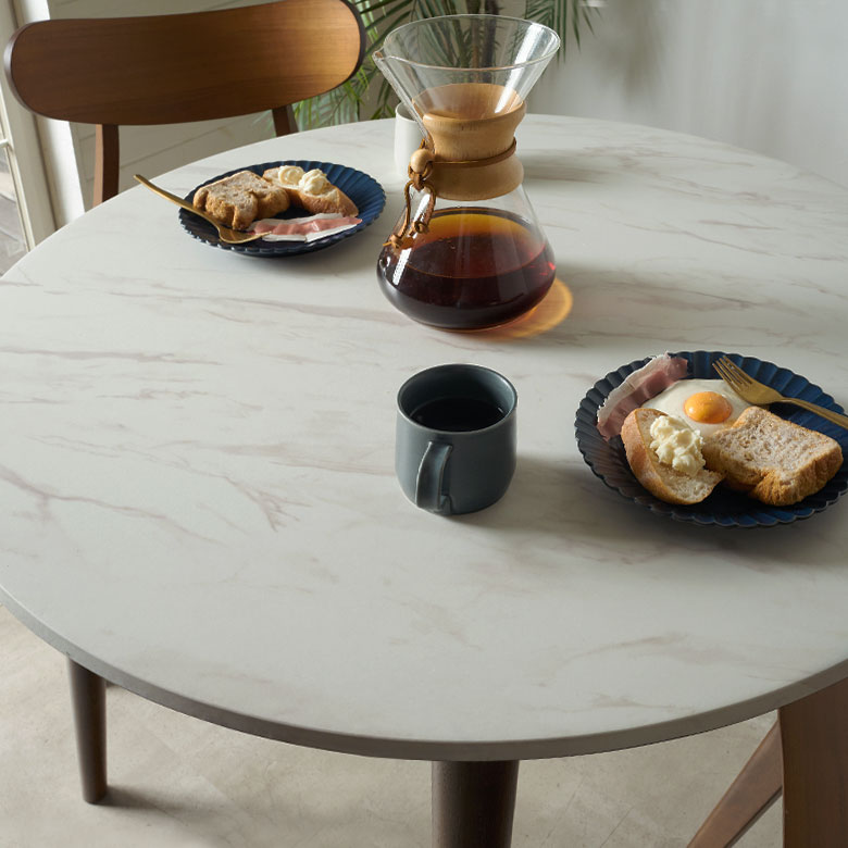 楽天市場】ダイニングテーブル 丸 ラウンドテーブル 約W92×D92×H71cm