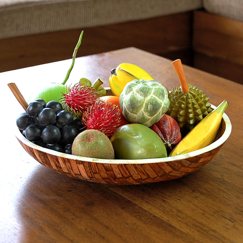 楽天市場】木彫りのアジアンフルーツ カカオ 本物そっくりバリ島の