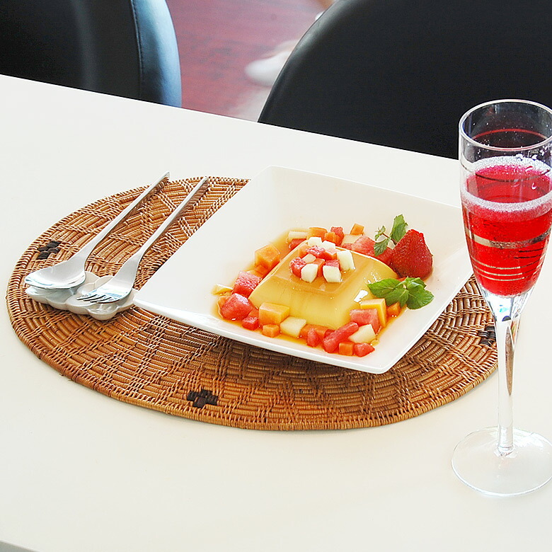 楽天市場】アタ製 アジアン ランチョンマット バリ島産 柄付きタイプ