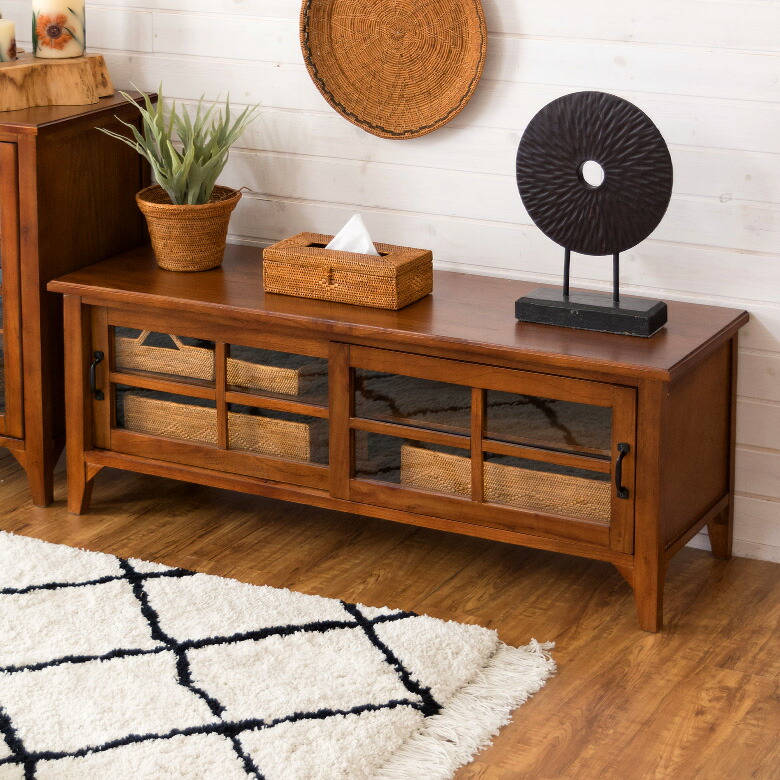 楽天市場】ローボード テレビ台 木製 幅120cm 扉付き テレビラック