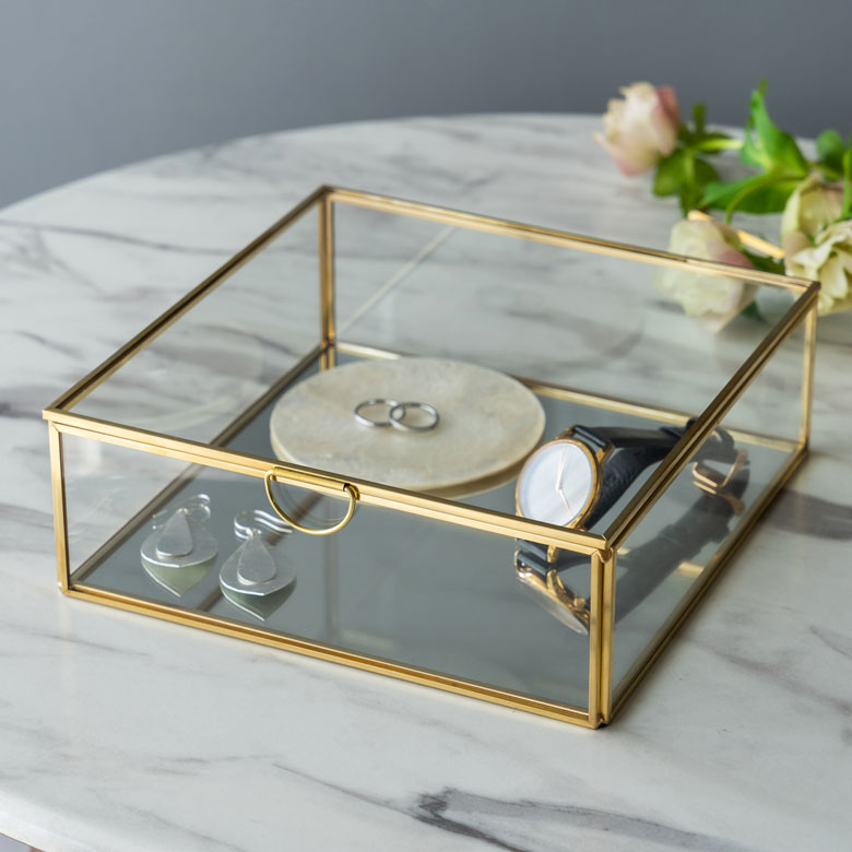 楽天市場】真鍮ガラスケース 蓋つき ふた付き ガラス 真鍮 ゴールド