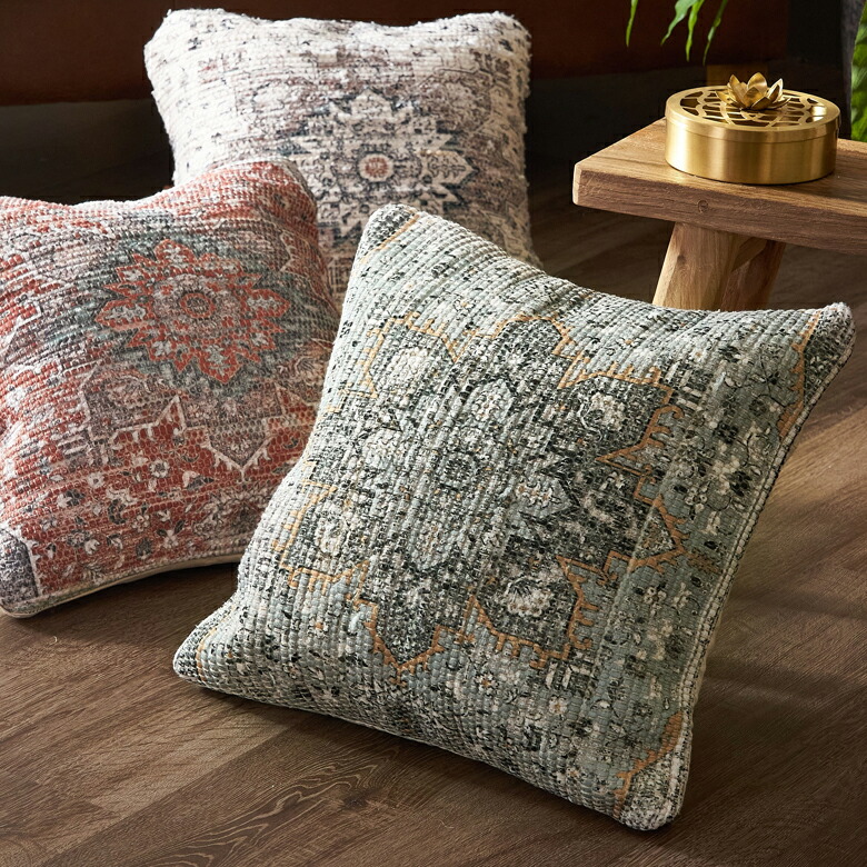 楽天市場】クッションカバー メダリオン柄 正方形 四角 約 W 45cm D