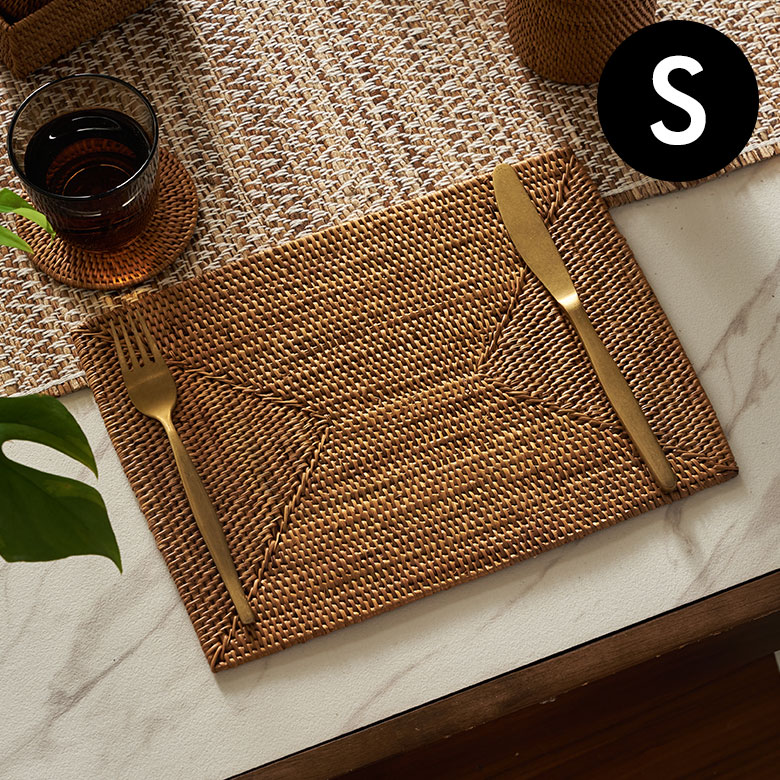 楽天市場】アタで編まれた四角い アジアン ランチョンマット バリ島産