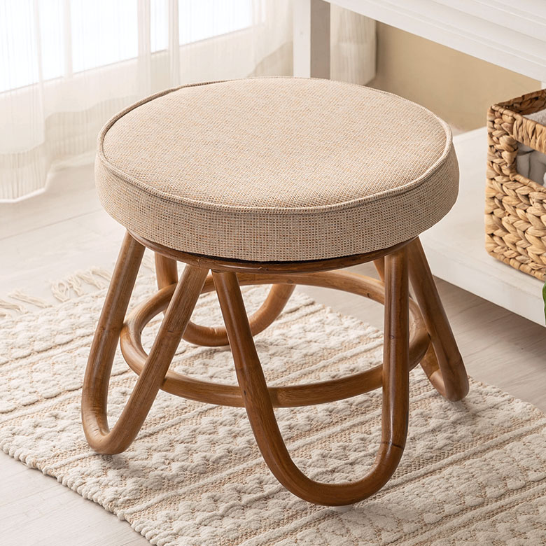 楽天市場】回転 スツール ラタンスツール ラタン 籐 椅子 イス 座面高