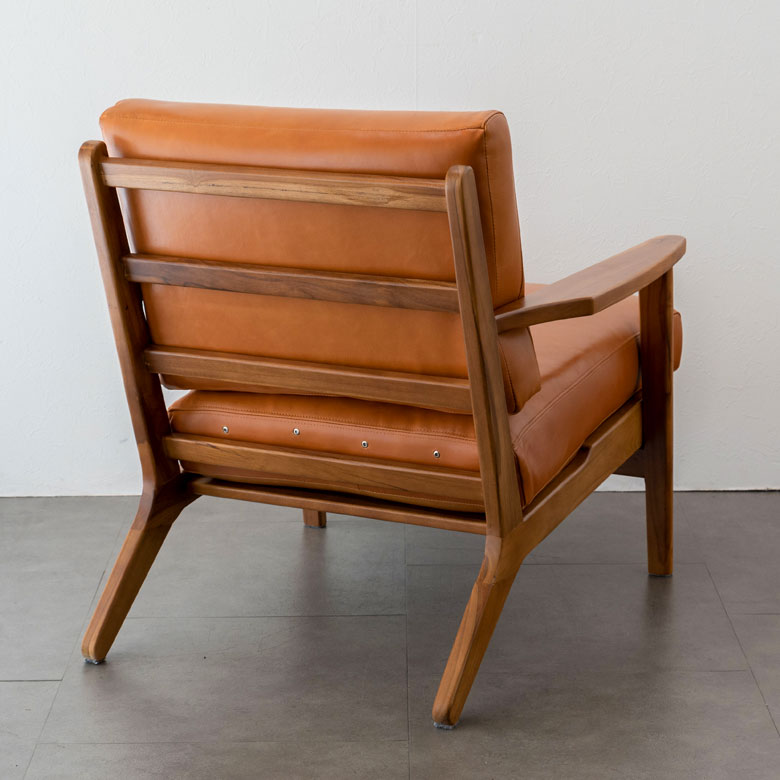 楽天市場】ソファ 1人掛け 本革 木 幅 69cm キャメル ブラウン レザー