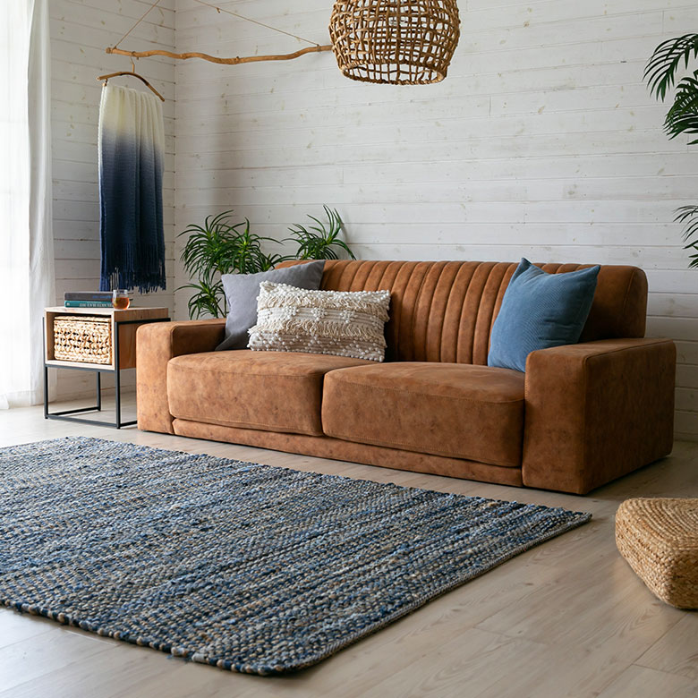 楽天市場】ソファ 2.5人掛け クロスレザー ポリエステル スチール脚 W