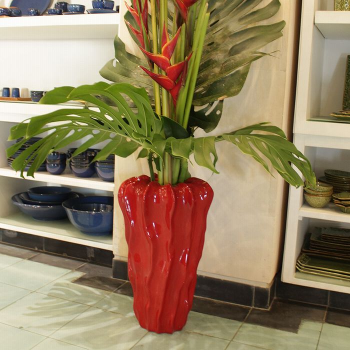 楽天市場】バリ島 ジェンガラ jenggala 花瓶 フラワーベース 赤 レッド