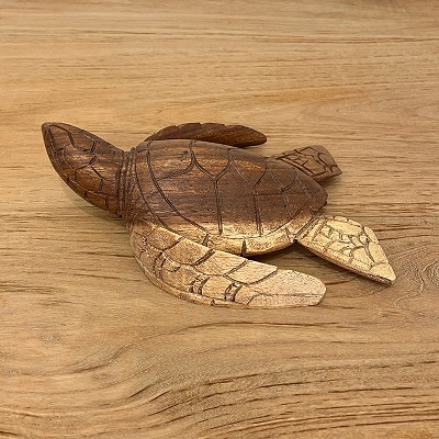 楽天市場】ホヌの木彫りの置物 海亀 21cm ホヌの置物 海亀の置物 海亀