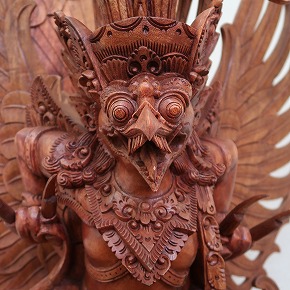 楽天市場】ガルーダの木彫り 100cm 木製スワール無垢材 ガルーダの置物