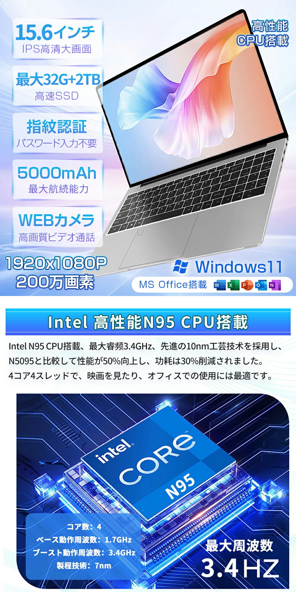 楽天市場】「スーパーSALE 50%OFF」ノートパソコン office付き 新品 第