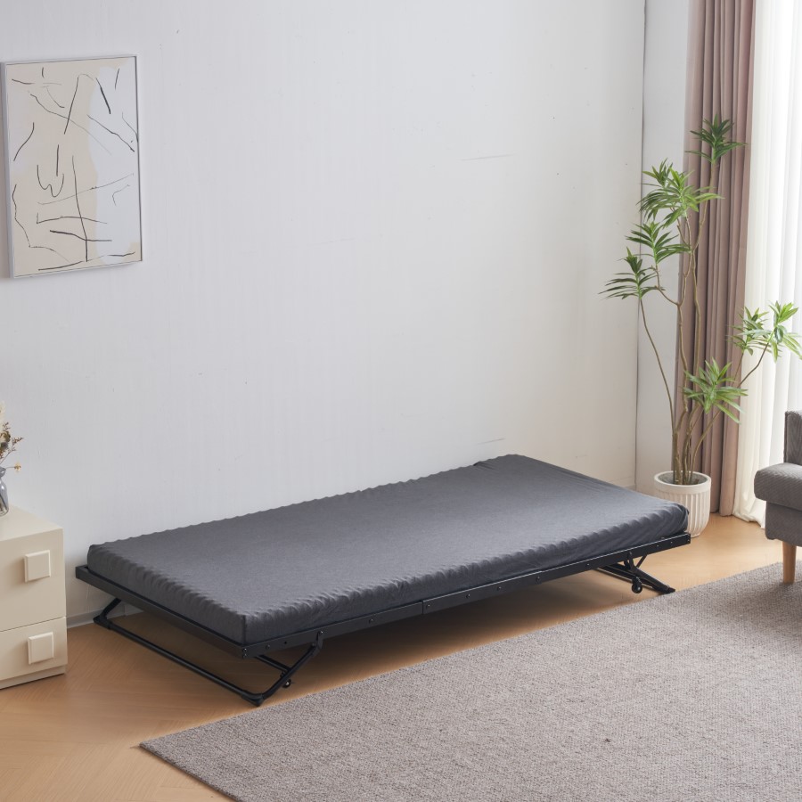 楽天市場】【新作】【ブラック】 パイプベッド 折りたたみベッド