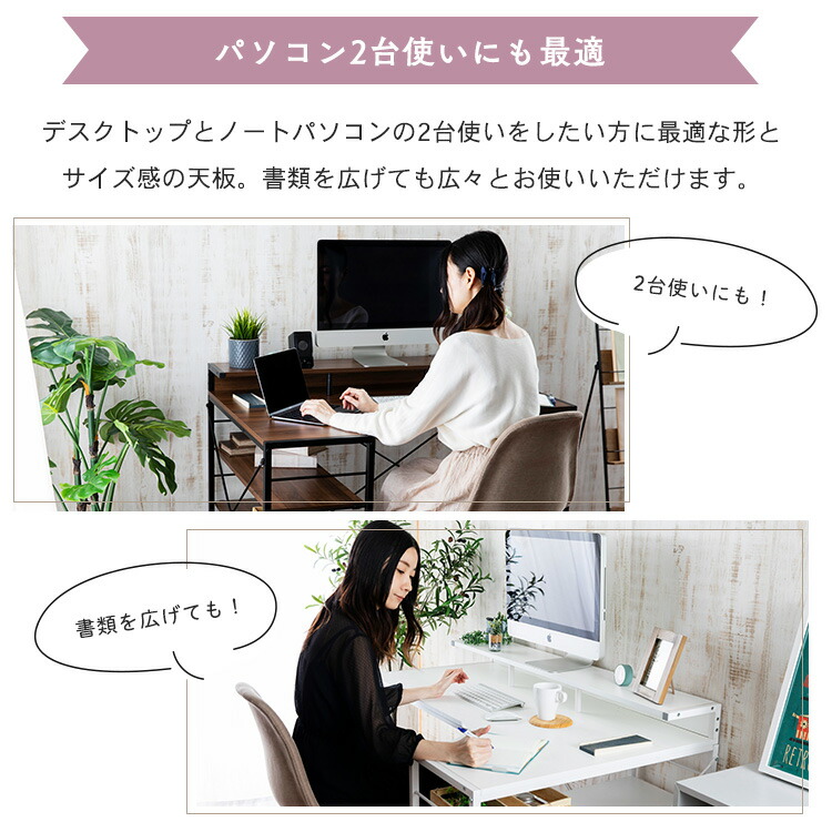 楽天市場】デスク L字型 120cm パソコンデスク L字デスク 白L字