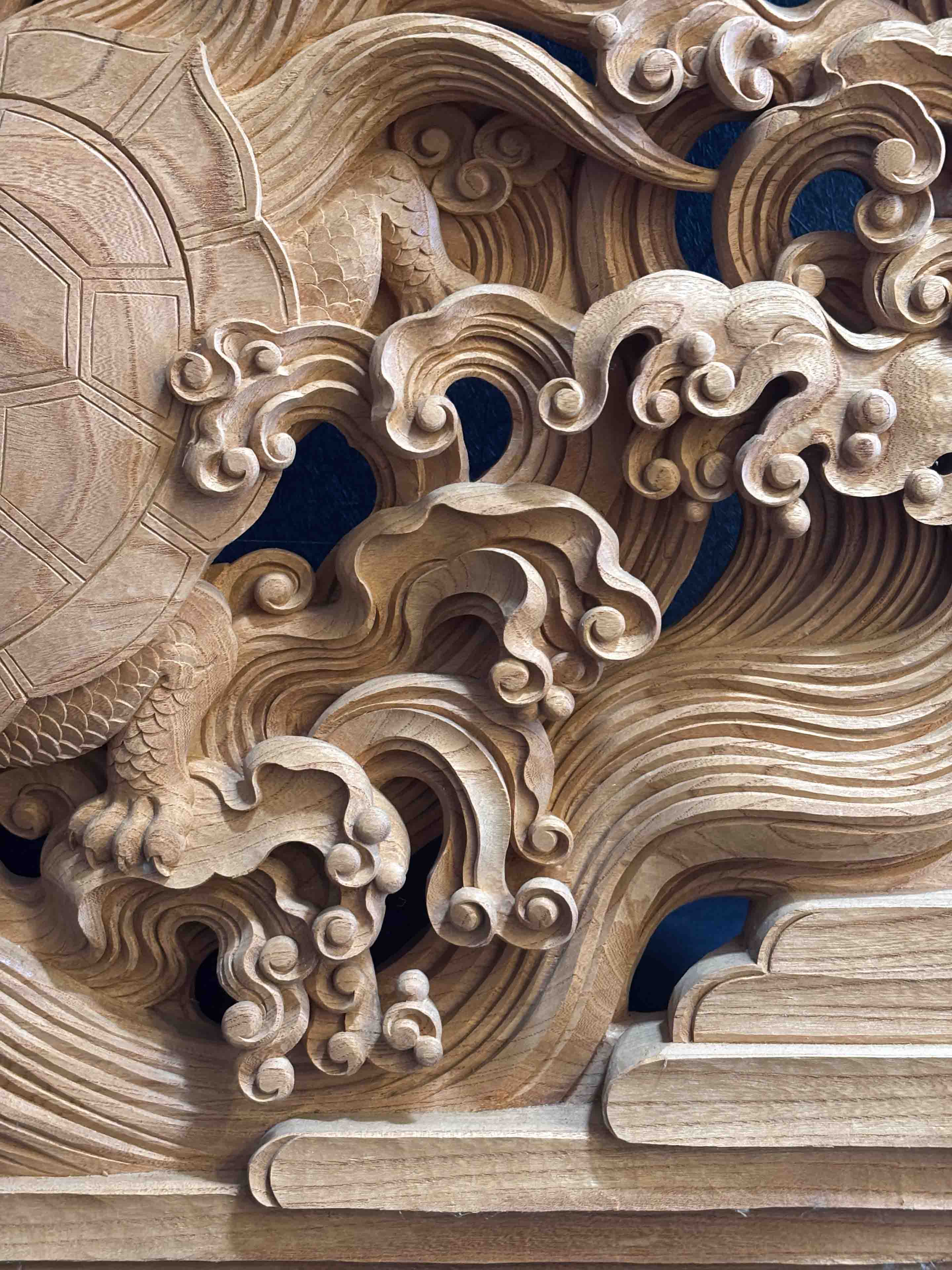 楽天市場】【職人手彫り】龍亀と亀 彫刻 : 木美堂