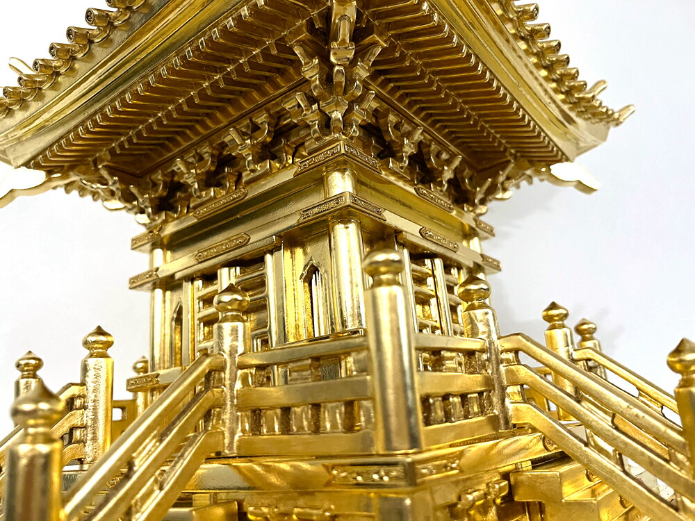 楽天市場】寺院用 仏具 多宝塔 木製 純金箔 金具打 1尺2寸 各宗派