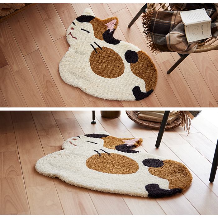 楽天市場】【日本製】香箱座り 猫マット ネコ 60x70cm 猫 ねこ ミニ