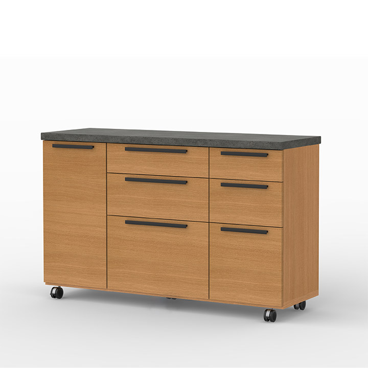 楽天市場】パモウナ 食器棚 幅140cm CW 完成品 キッチンカウンター