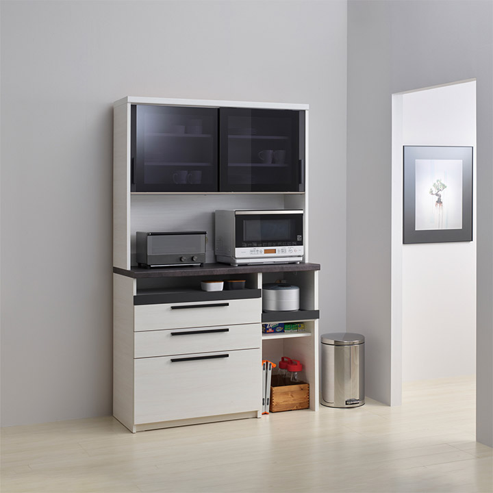 楽天市場】パモウナ 食器棚 幅120cm 奥行50cm 高さ198cm SY 完成品 棚