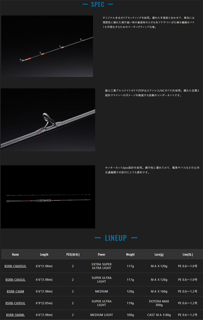 楽天市場】ジャッカル 21ビンビンスティックRB BSRB-C66M JACKALL