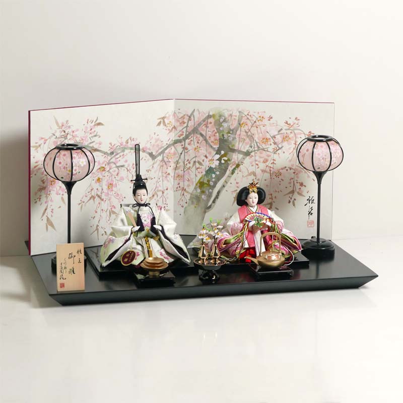 楽天市場】雛人形 上品 おしゃれ 淡いライトピンクの綺麗な色合い