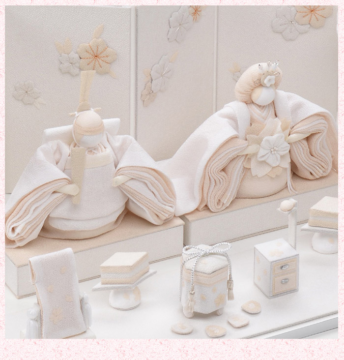 楽天市場】【雛飾り】【白粋 HAKI 雛揃 麗華 親王飾り】飾り台付き