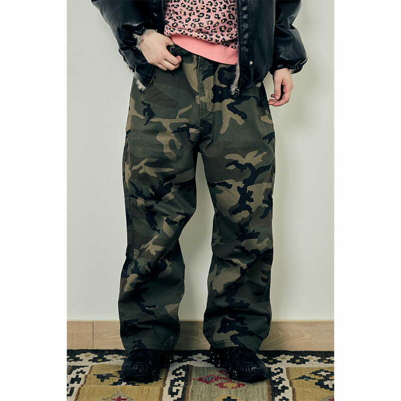 楽天市場】モーレー MONTLEY パンツ ボトムス バギーシルエット カモ柄