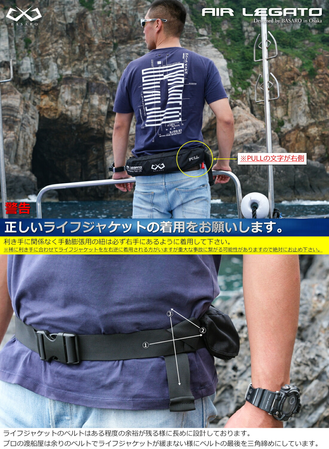 楽天市場】BASARO (バサロ) ライフジャケット 桜マーク 国土交通省型式