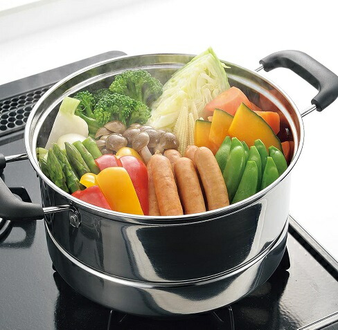 楽天市場】せいろ 蒸し器 ステンレス製 深型 両手鍋 22cm 目皿付