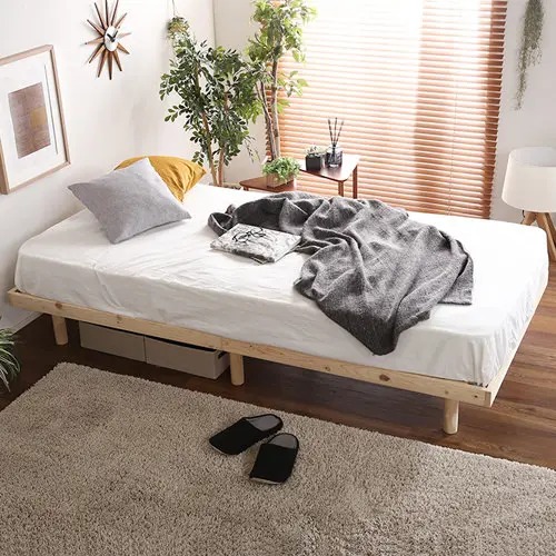 楽天市場】シングルベッド すのこベッド ローベッド 天然木使用 高さ